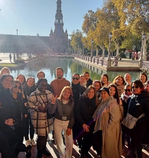 VISITORS AND ME, PLAZA DE ESPAÑA, SEVILLE