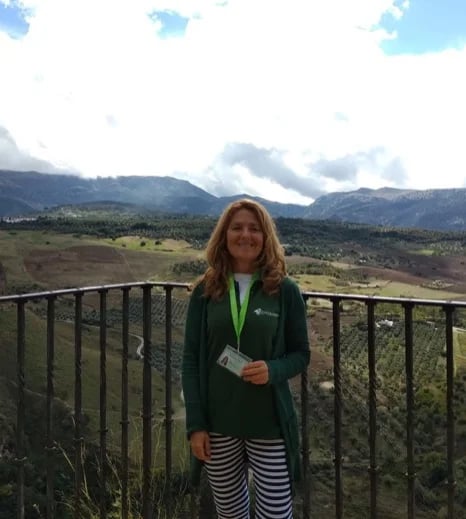 ME AT RONDA'S NEW BRIDGE + MOUNTAINS. RONDA + WHITE VILLAGES CÁDIZ.