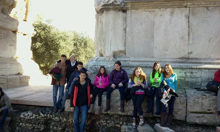 Monument hoping in the Forum - Rome, Italy