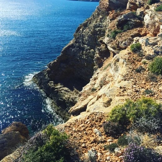 Rugged sea line of Cap Martinet