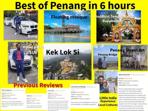 Penang Island ,City and Herritage day Tour by car Shore Excursion