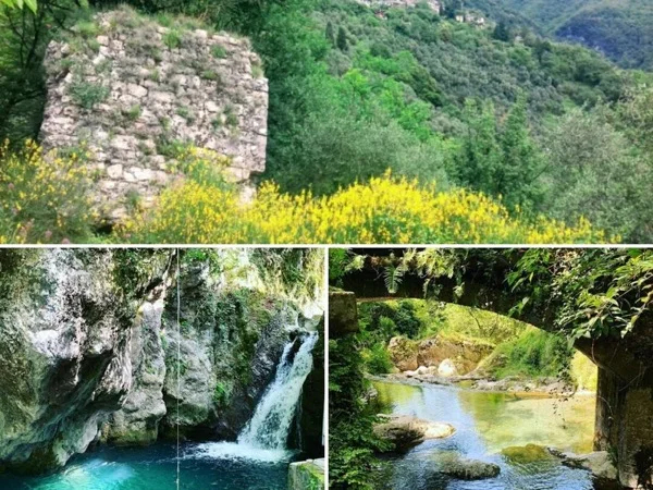 Ancient mills, waterfalls and medieval fortification in the area of Lucca
