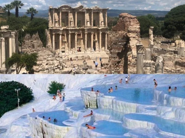 Discovering the Wonders of Ephesus and Pamukkale in One Day: A Full-Day Tour from Kusadasi"