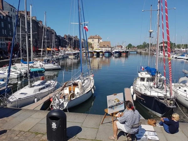 The Historical Old Cities of Honfleur and Rouen on the Seine River