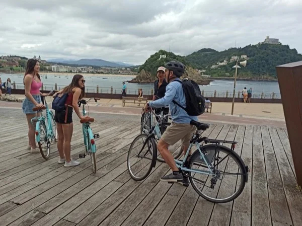 Highlight of San Sebastian riding a bike