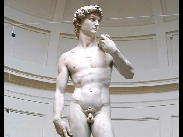 Accademia Gallery: original David and the Four Slaves by Michelangelo