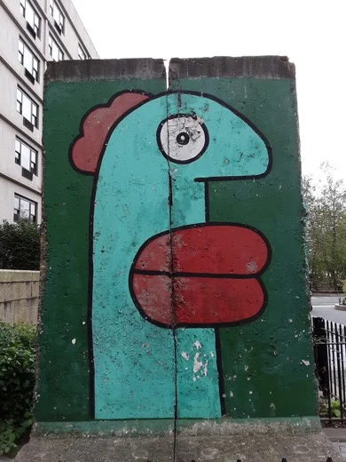 The Berlin wall across from the 9/11 memorial