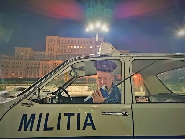 Unique Militia night-drive tour through Bucharest