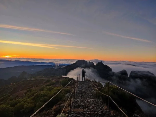Sunrise at the summit of Madeira Island