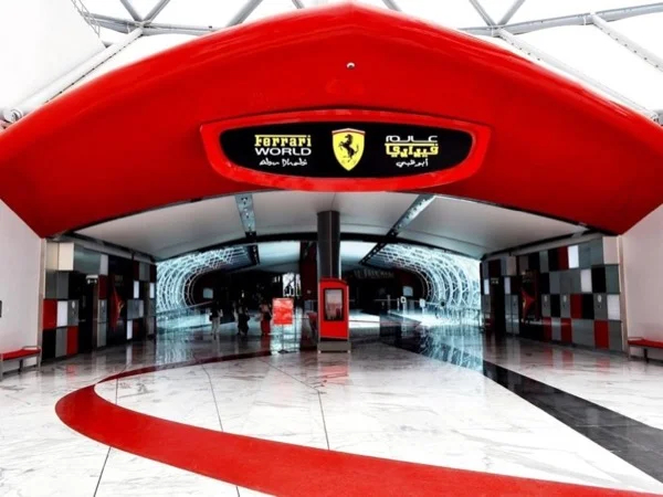 Ferrari World Theme Park and Sheikh Zayed Grand Mosque